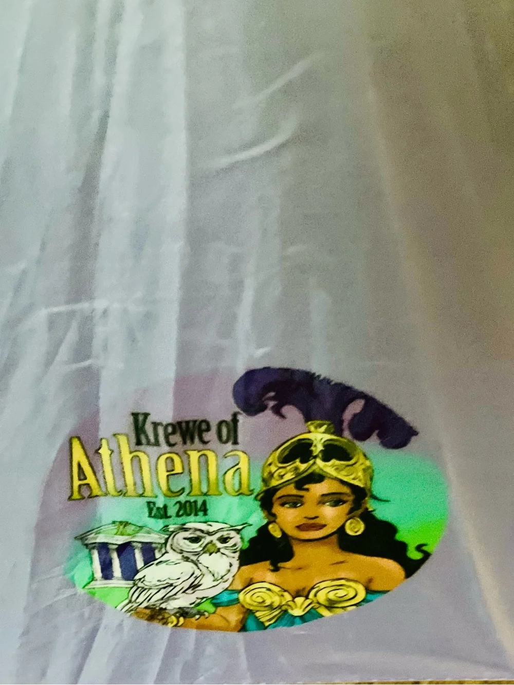 NEW Bespoke Krewe of Athena Mardi Gras Umbrella – OOAK Collectible